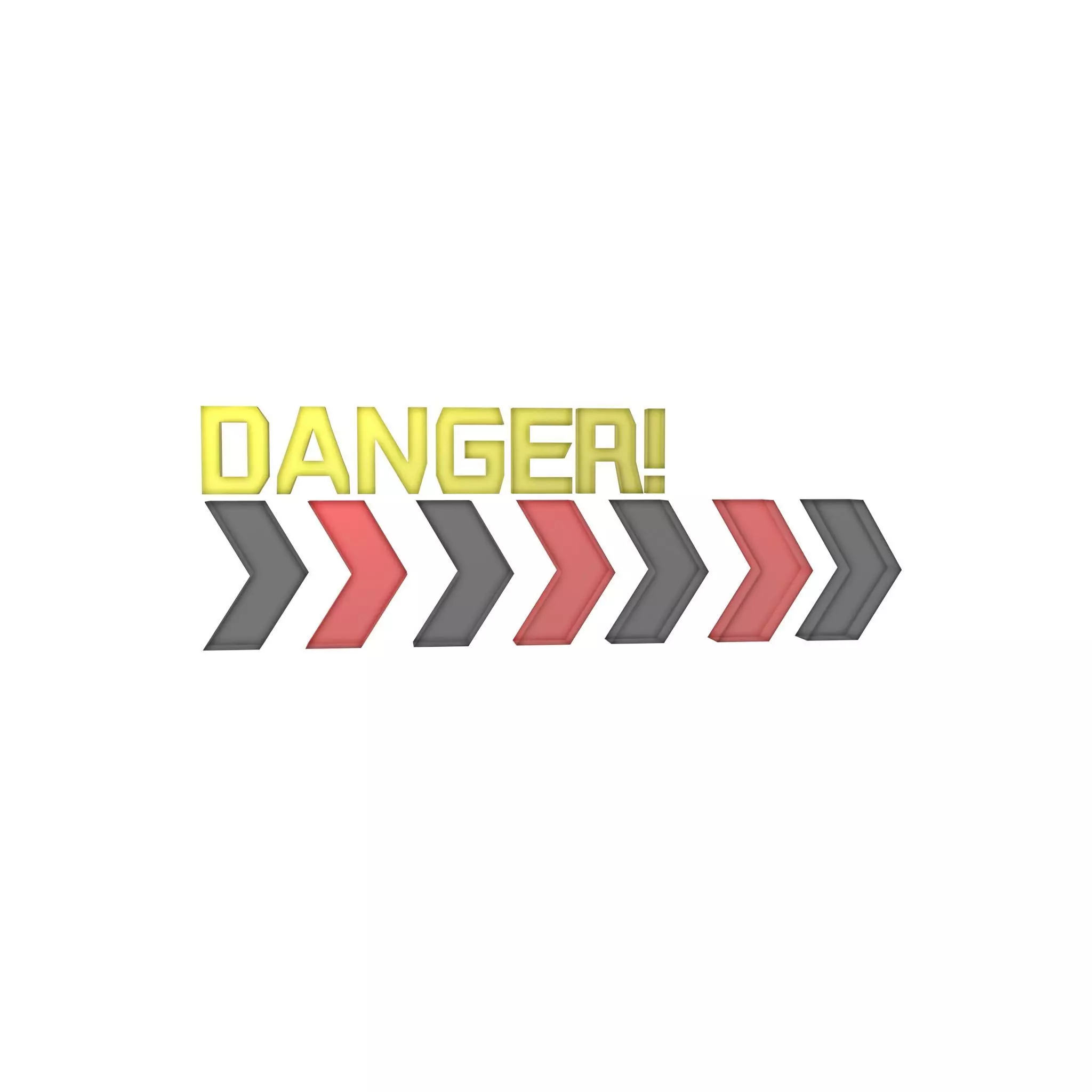 Cyberpunk Future Danger Sign v2 018 Low-poly 3D model_0