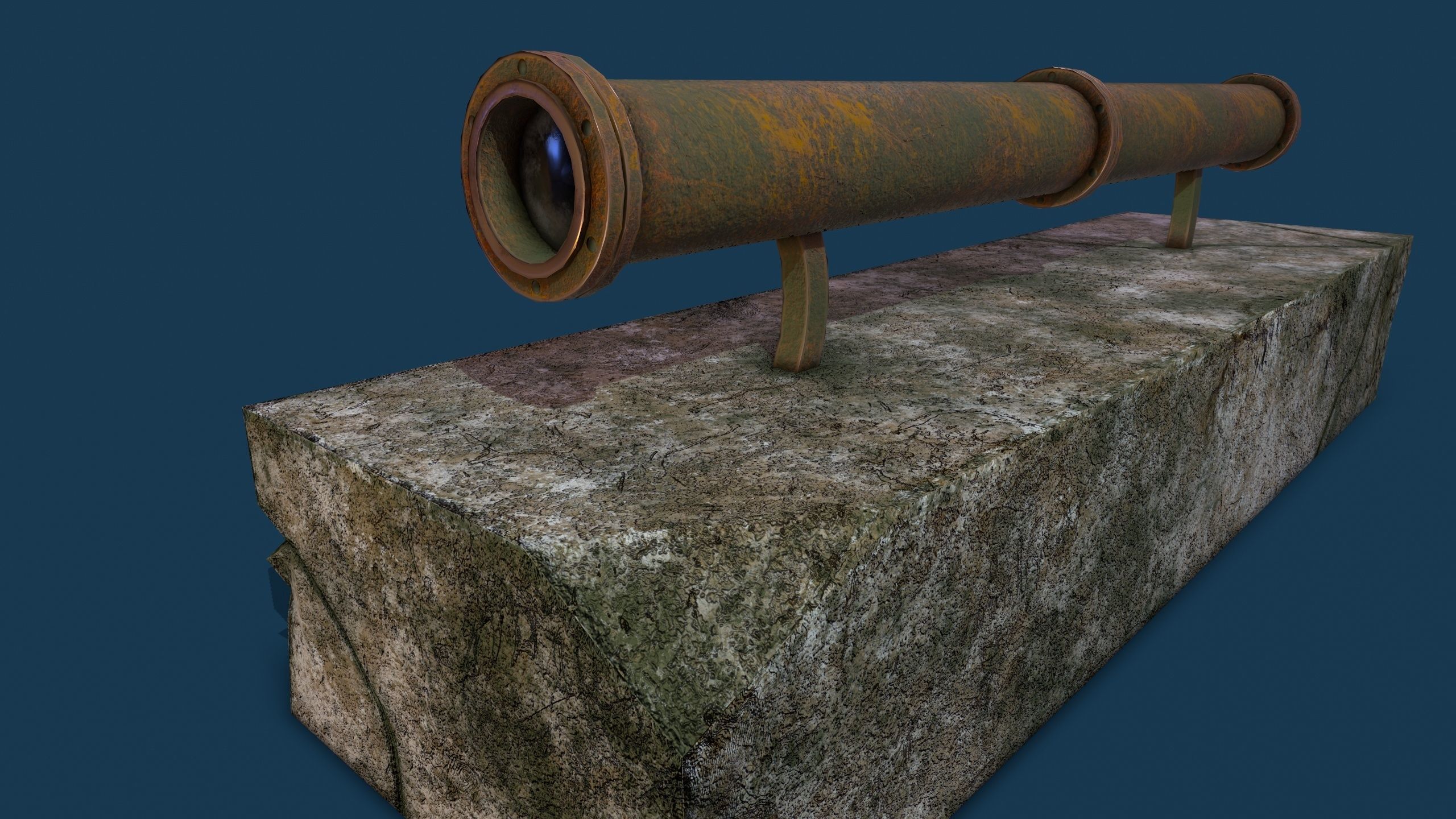 Binocular lowpoly Game  model  Low-poly 3D model_5