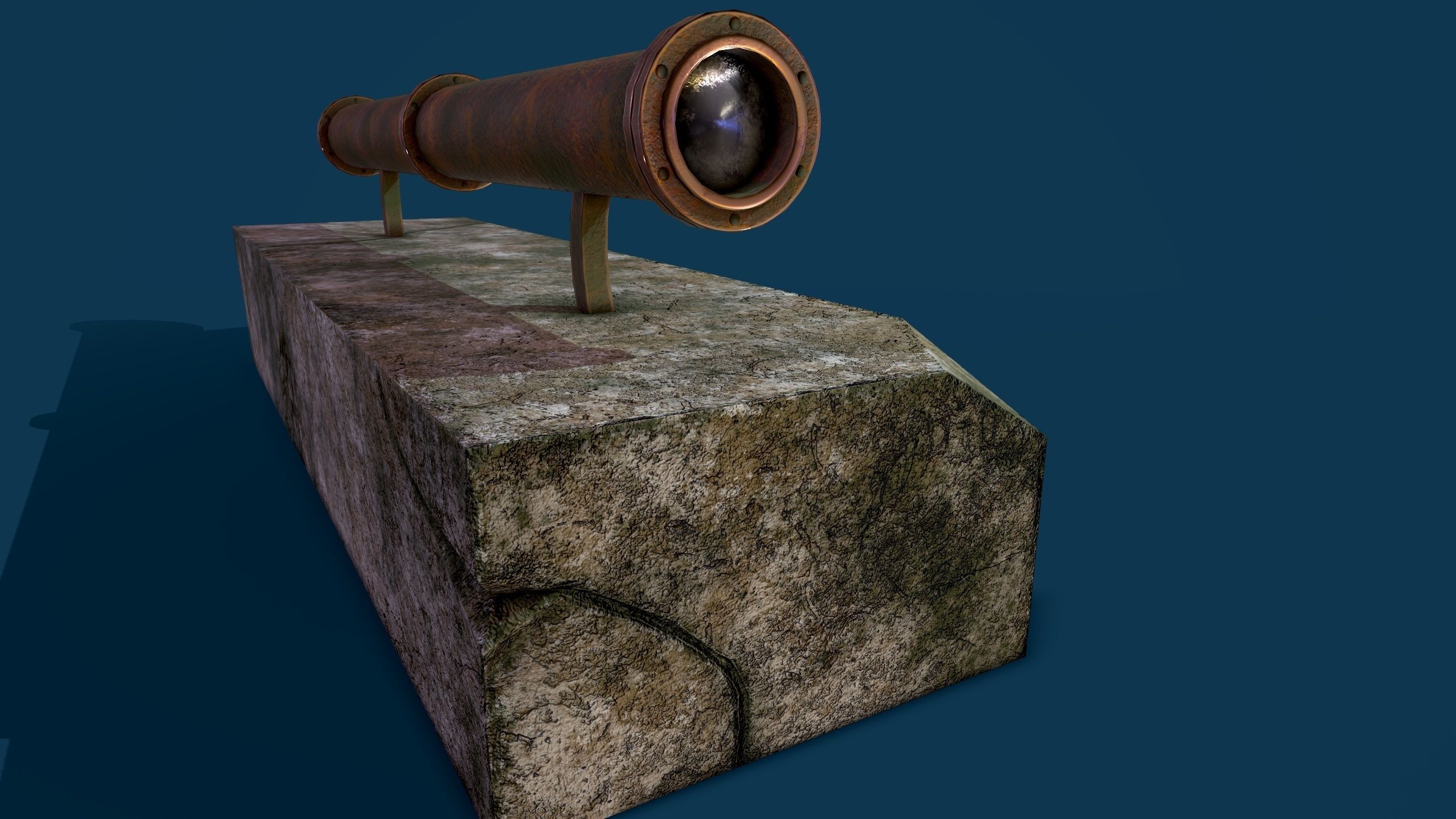 Binocular lowpoly Game  model  Low-poly 3D model_6
