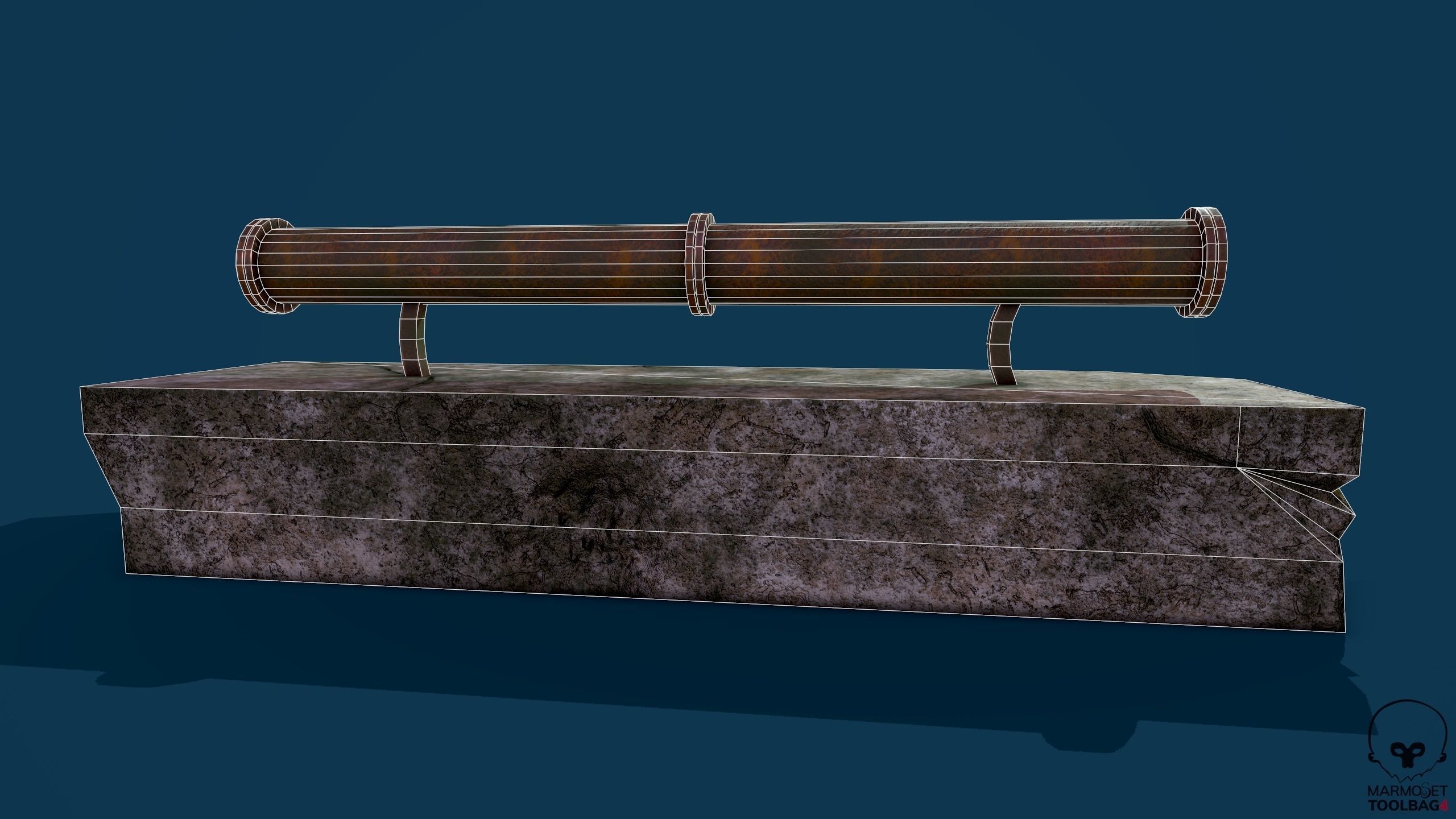Binocular lowpoly Game  model  Low-poly 3D model_8
