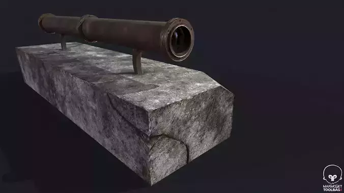Binocular lowpoly Game  model  Low-poly 3D model