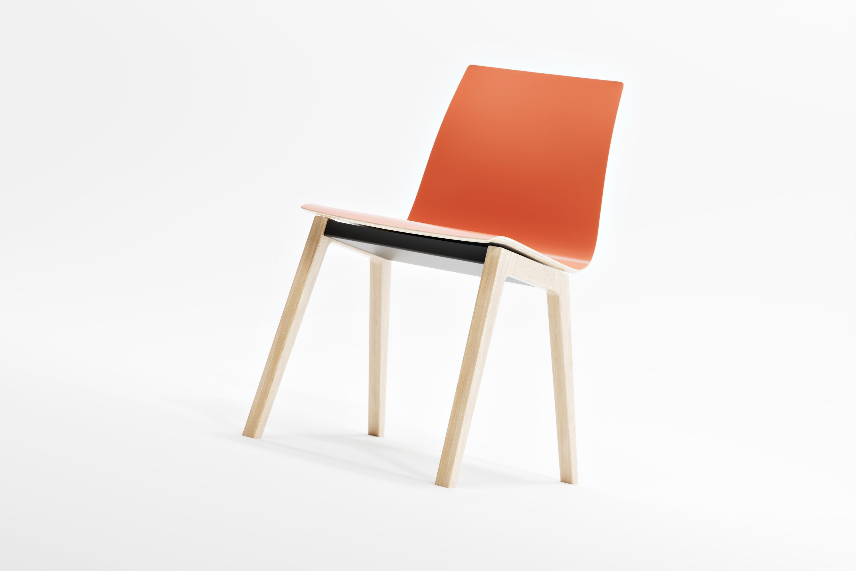 Wood Contract Chair - Koenig Neurath 3D model_1
