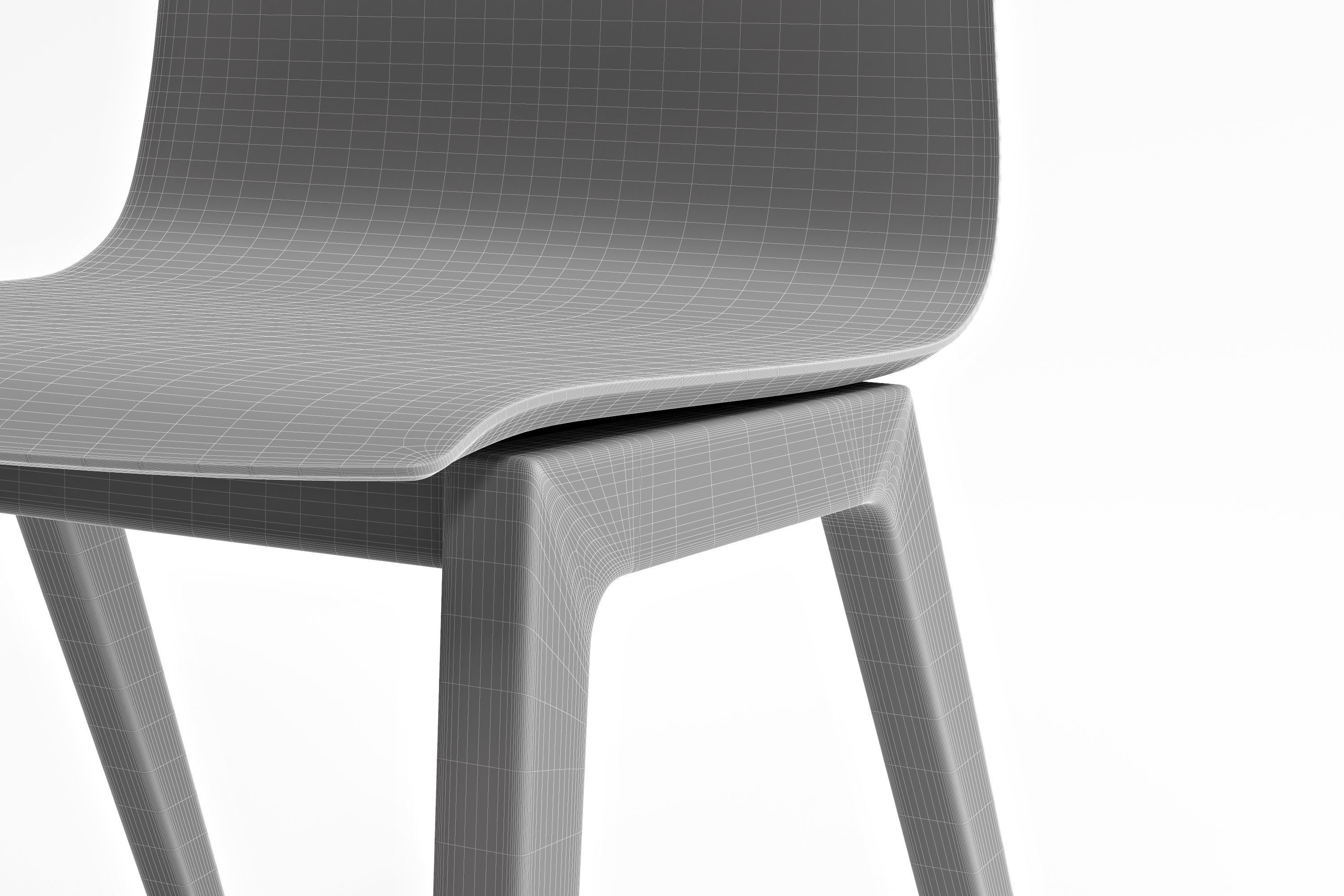 Wood Contract Chair - Koenig Neurath 3D model_6