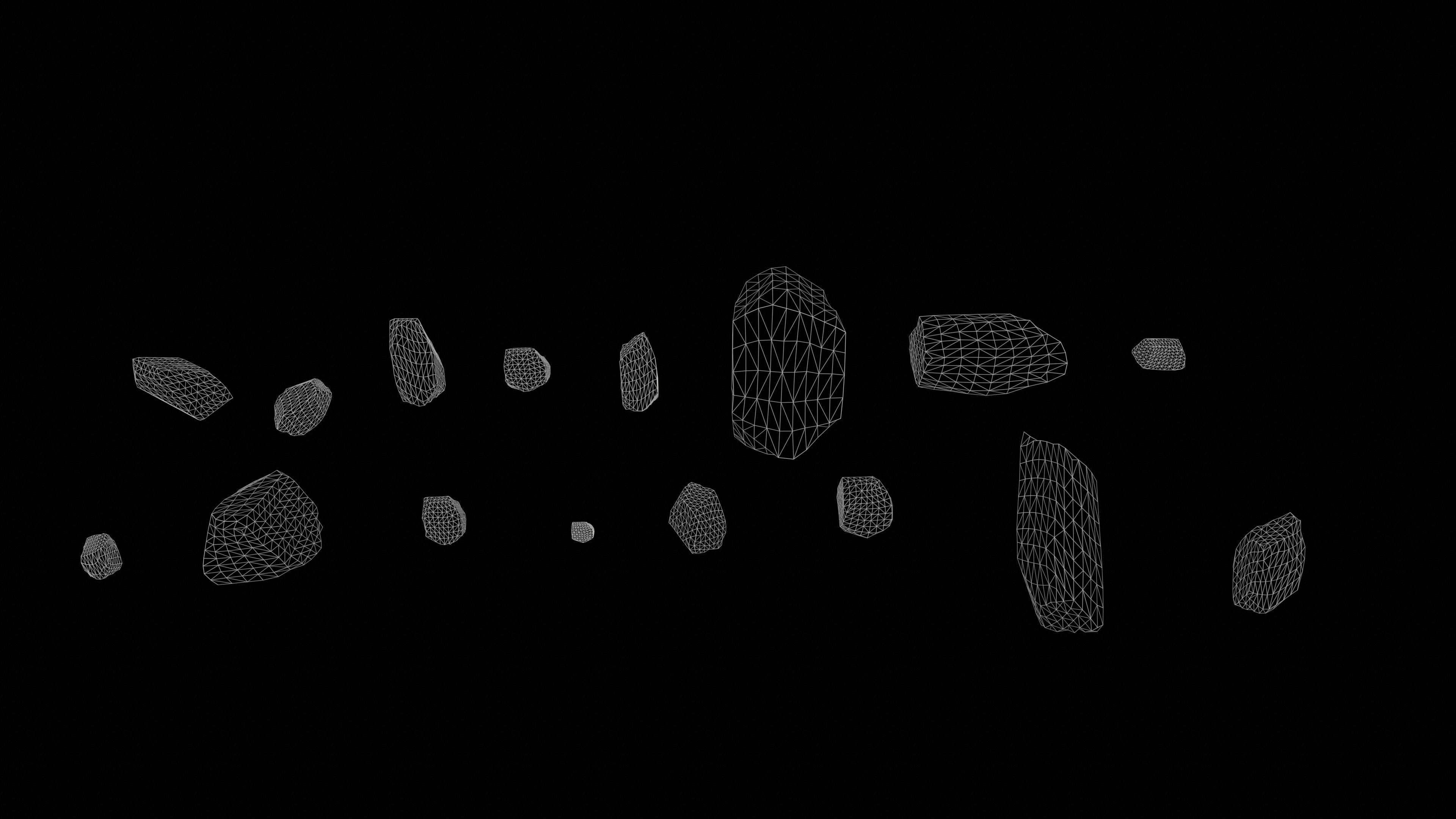 Stylized Low Poly Rock Pack 3D Models Low-poly 3D model_2