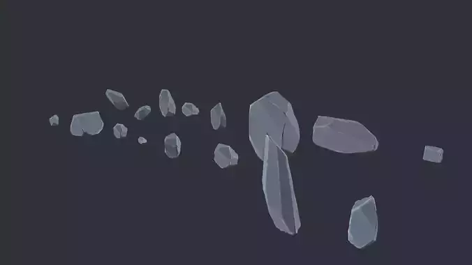 Stylized Low Poly Rock Pack 3D Models