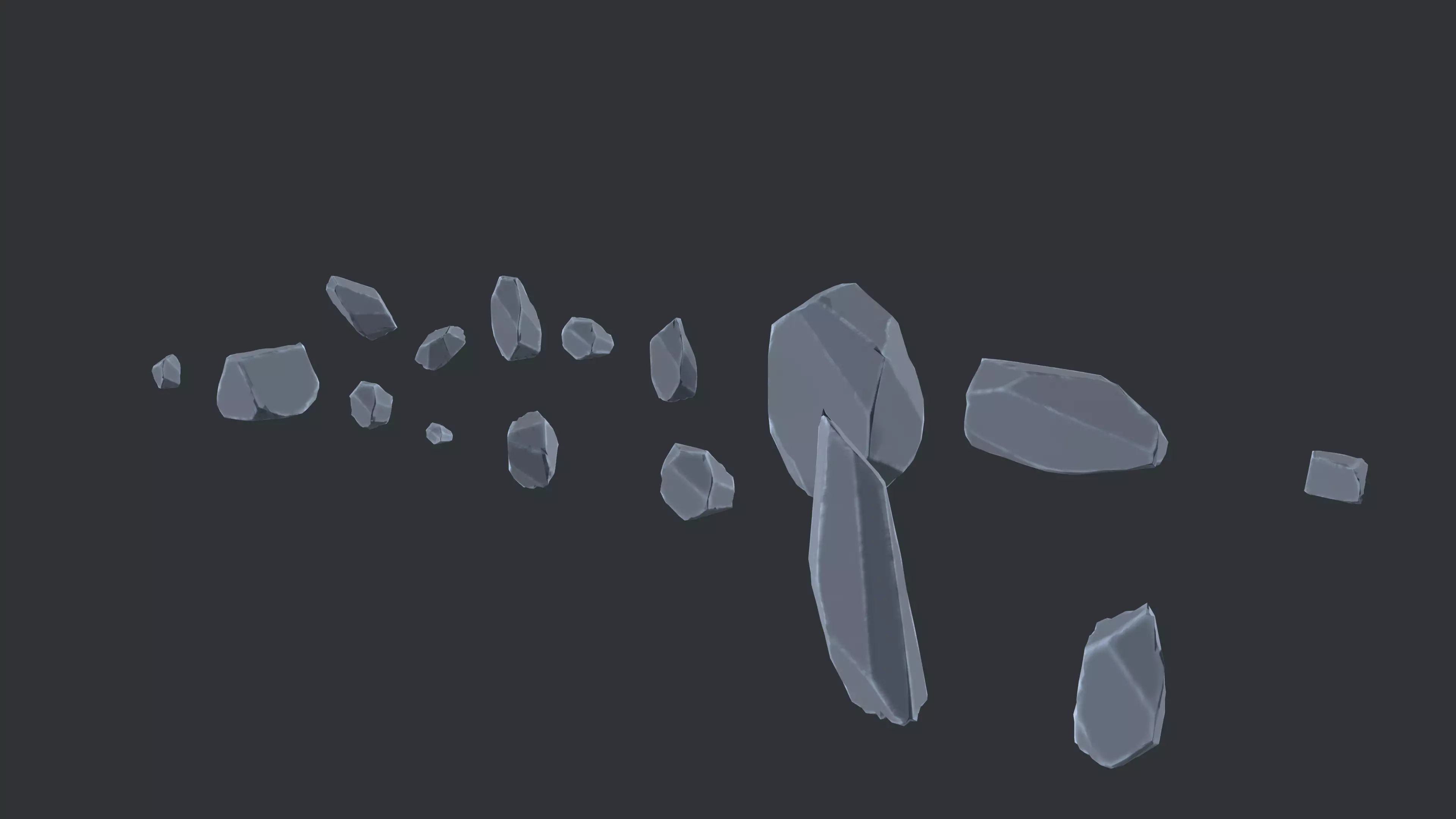 Stylized Low Poly Rock Pack 3D Models Low-poly 3D model_0