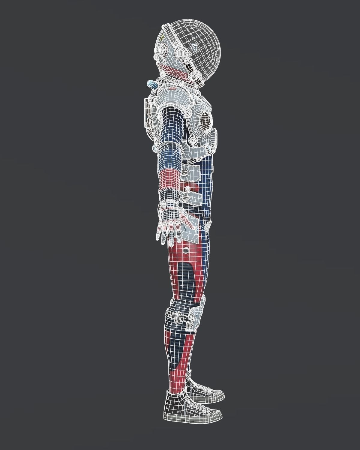 Spacesuit Stylized  Low-poly 3D model_12