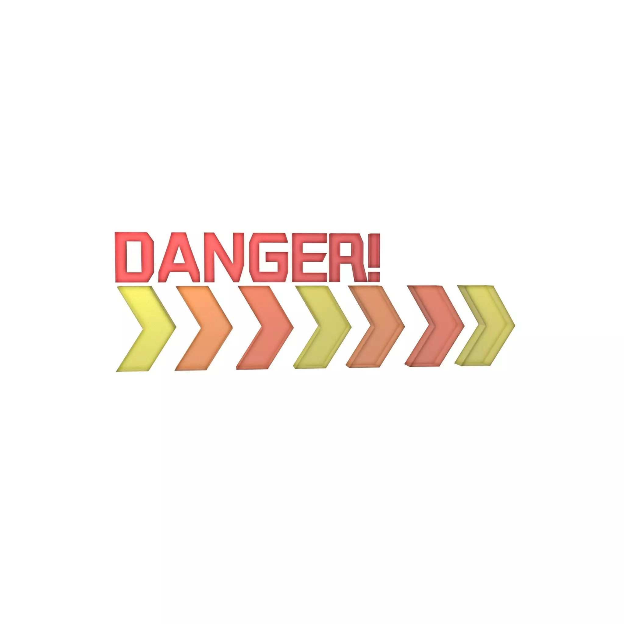 Cyberpunk Future Danger Sign v2 019 Low-poly 3D model_0
