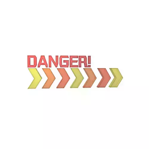 Cyberpunk Future Danger Sign v2 019 Low-poly 3D model Cyberpunk Future Danger Sign v2 019 Low-poly 3D model