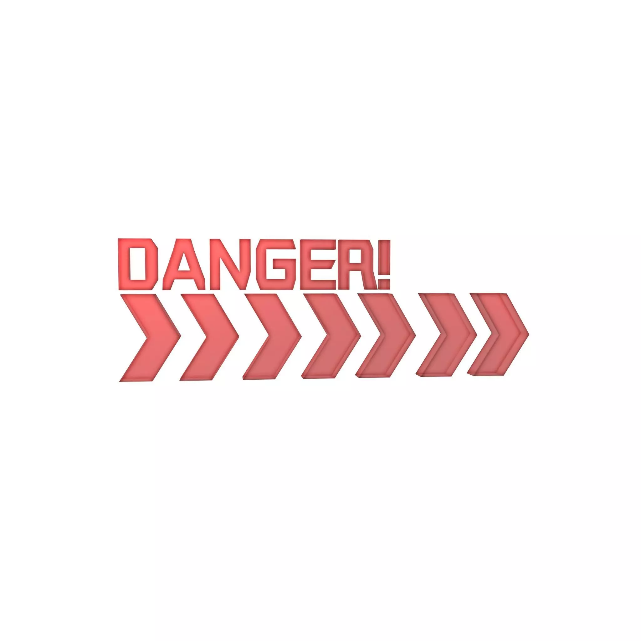 Cyberpunk Future Danger Sign v2 020 Low-poly 3D model_0