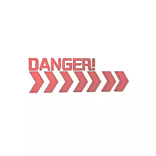 Cyberpunk Future Danger Sign v2 020 Low-poly 3D model Cyberpunk Future Danger Sign v2 020 Low-poly 3D model