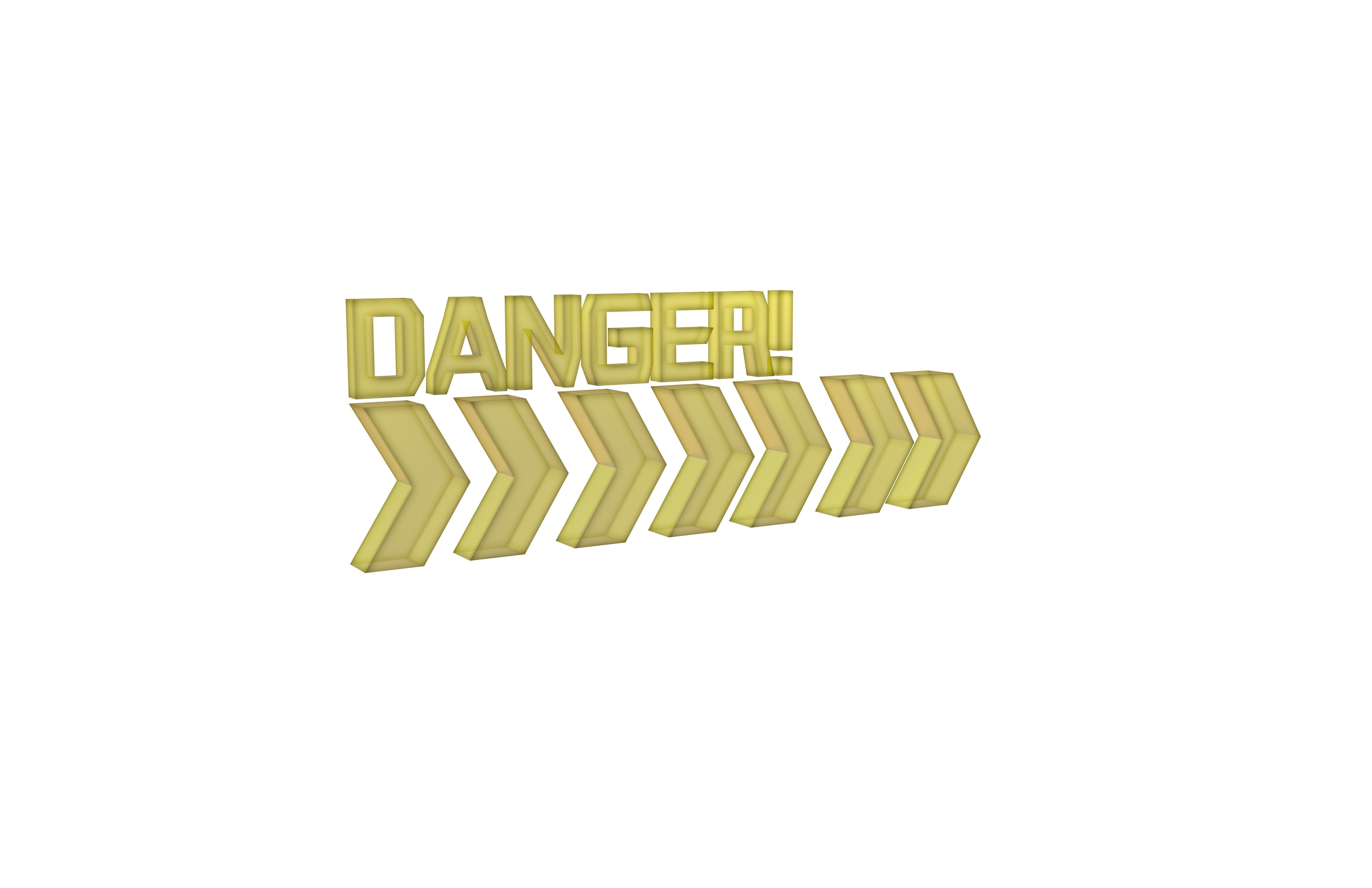 Cyberpunk Future Danger Sign v2 021 Low-poly 3D model_1