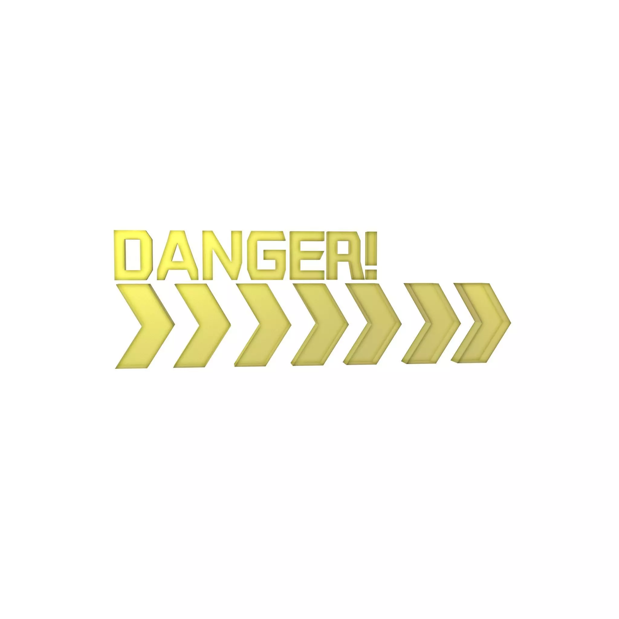 Cyberpunk Future Danger Sign v2 021 Low-poly 3D model_0