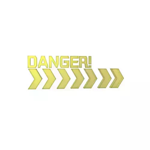 Cyberpunk Future Danger Sign v2 021 Low-poly 3D model