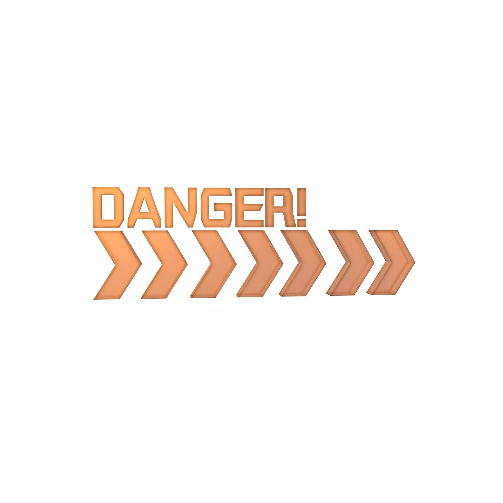 Cyberpunk Future Danger Sign v2 022 Low-poly 3D model_0
