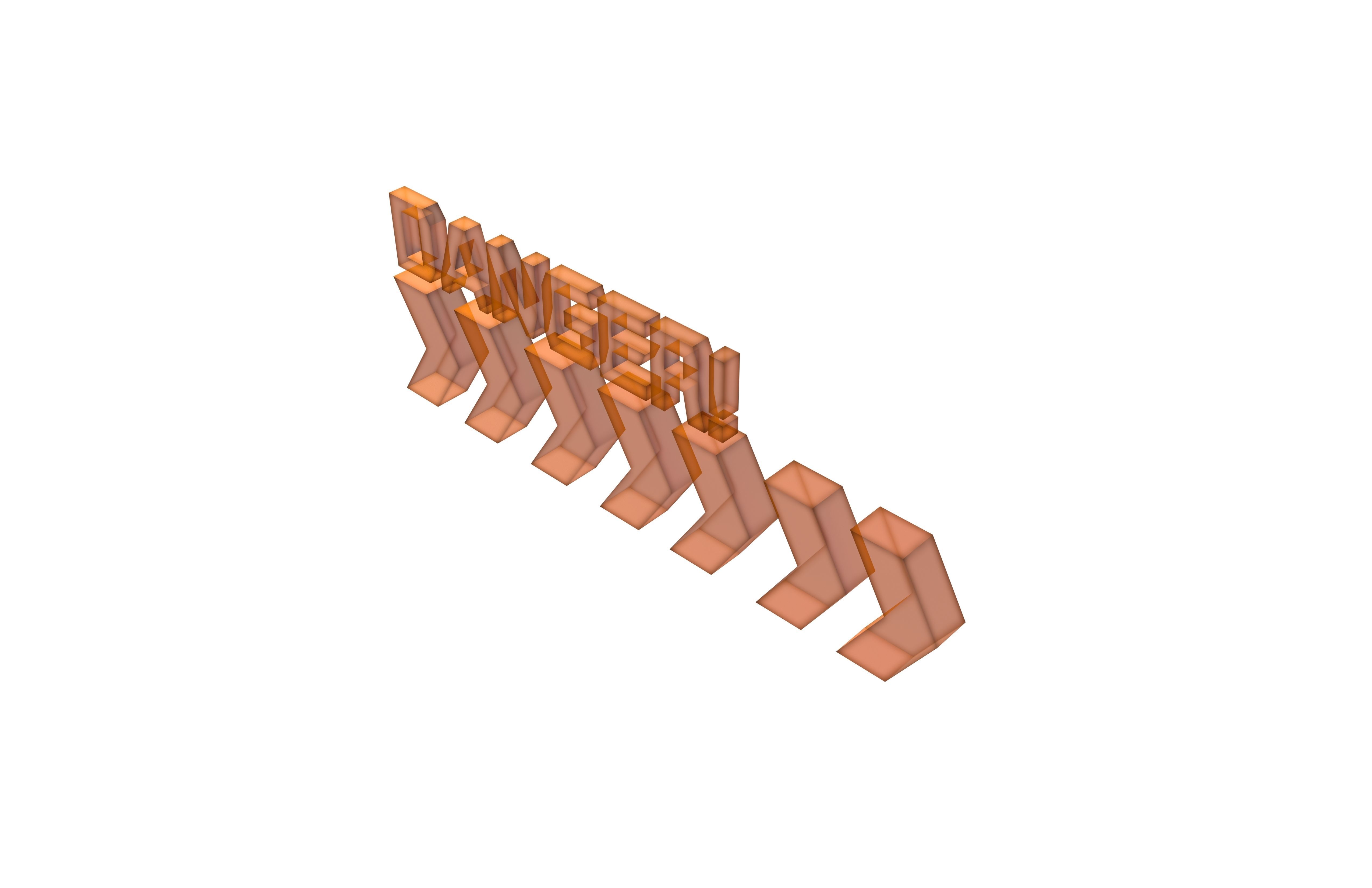 Cyberpunk Future Danger Sign v2 022 Low-poly 3D model_2