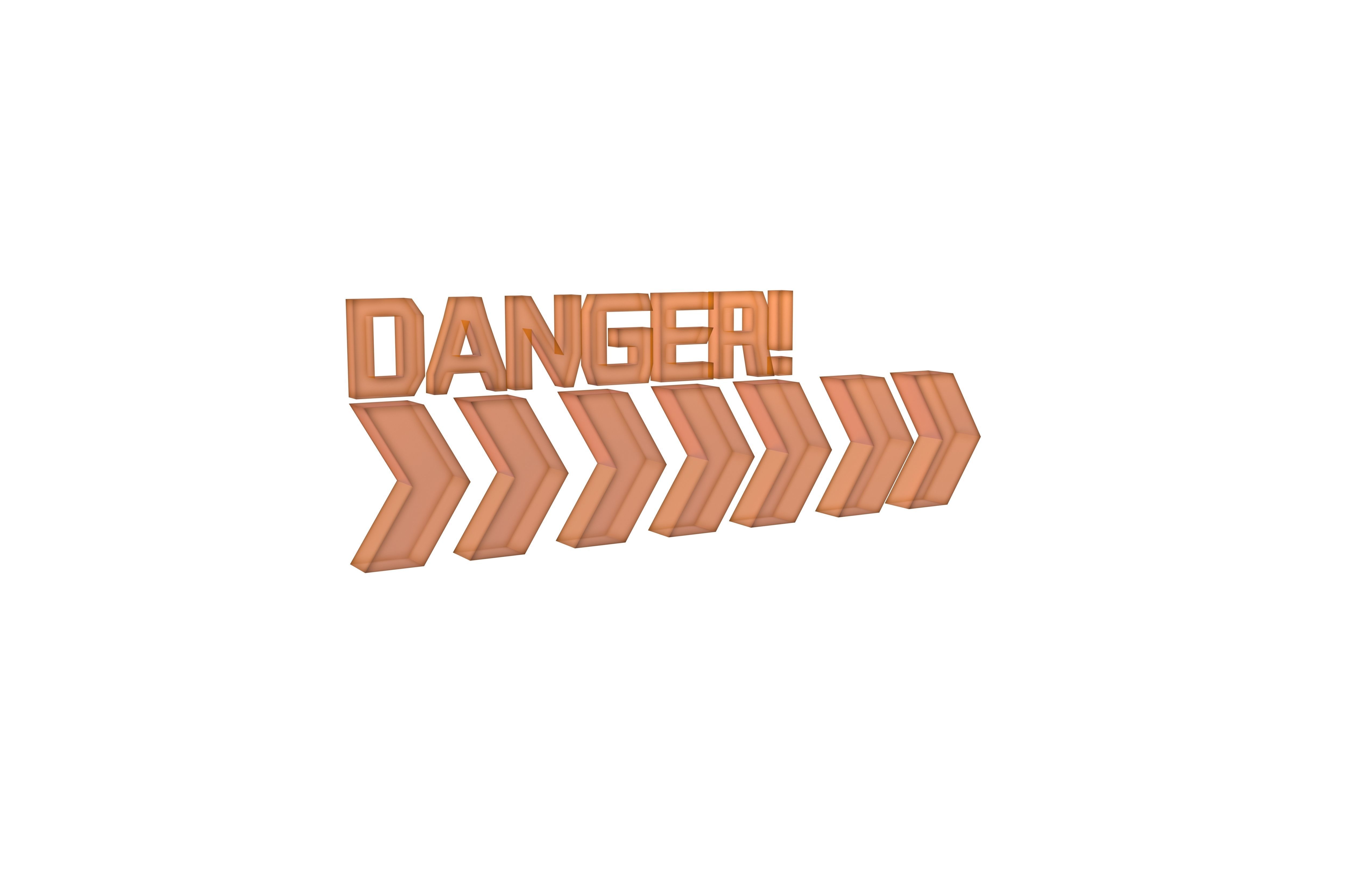Cyberpunk Future Danger Sign v2 022 Low-poly 3D model_1