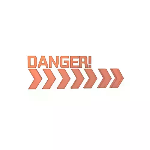 Cyberpunk Future Danger Sign v2 023 Low-poly 3D model Cyberpunk Future Danger Sign v2 023 Low-poly 3D model