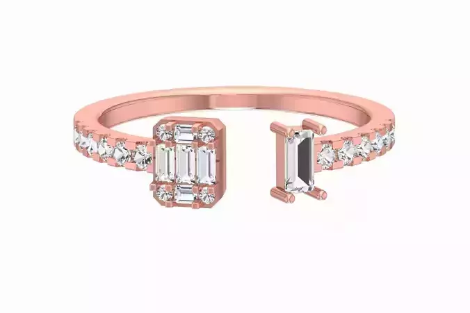 Women Open End Wedding Engagement Band Ring