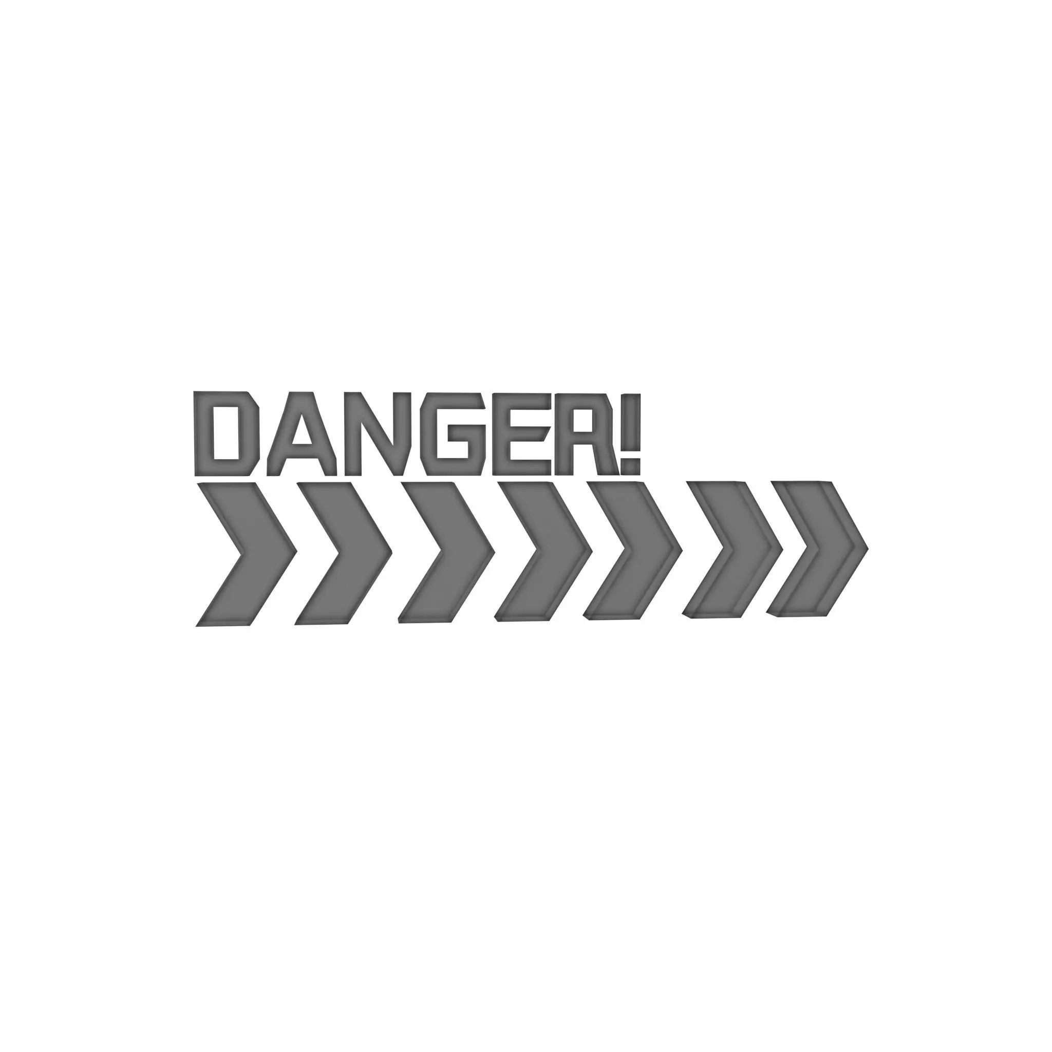 Cyberpunk Future Danger Sign v2 024 Low-poly 3D model_0
