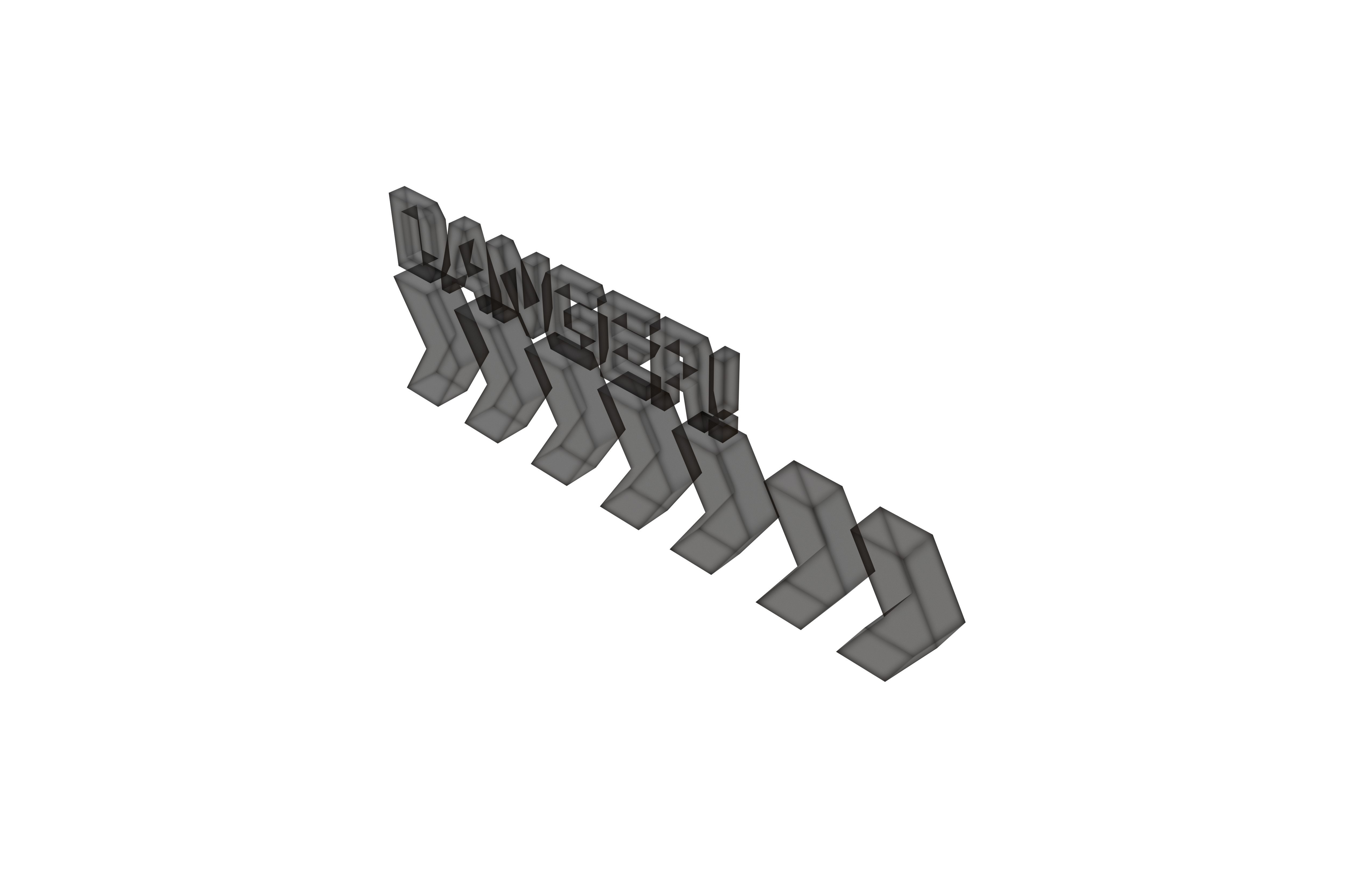 Cyberpunk Future Danger Sign v2 024 Low-poly 3D model_2