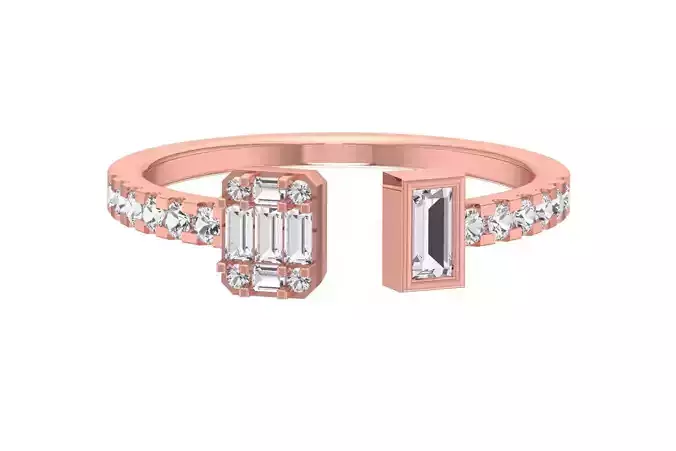 Women Open End Wedding Engagement Band Ring