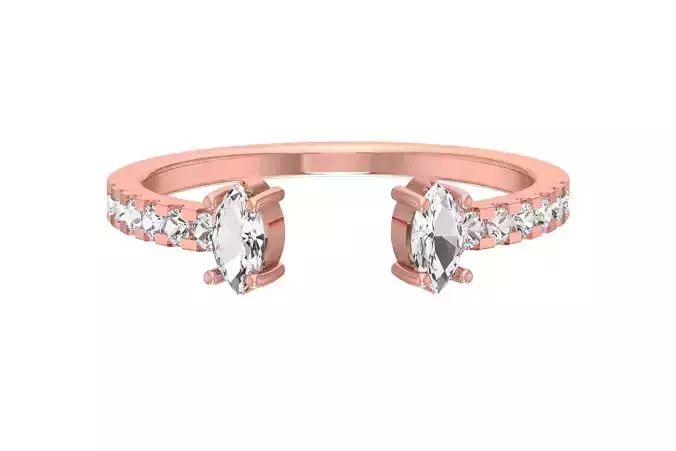 Women Open End Wedding Engagement Band Ring
