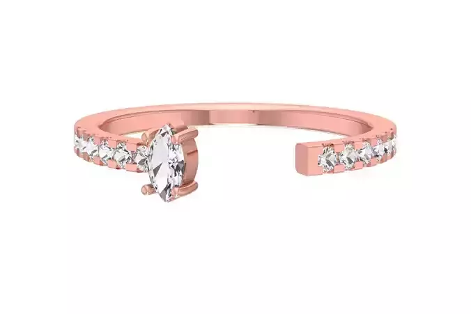 Women Open End Wedding Engagement Band Ring
