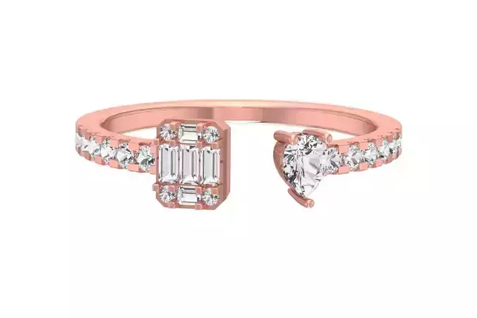 Women Open End Wedding Engagement Band Ring