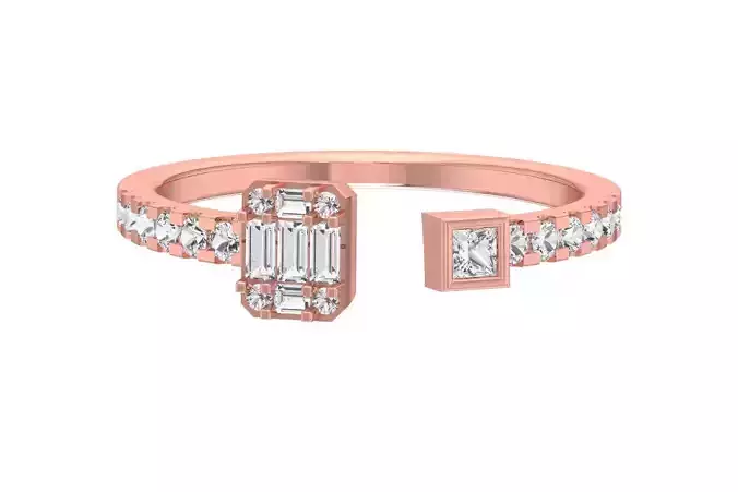 Women Open End Wedding Engagement Band Ring