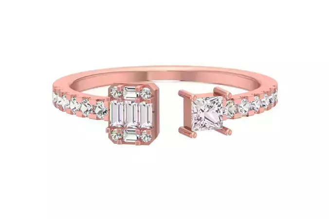 Women Open End Wedding Engagement Band Ring