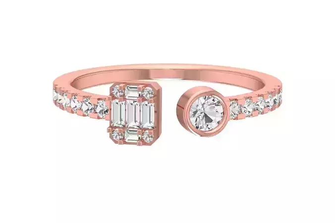 Women Open End Wedding Engagement Band Ring