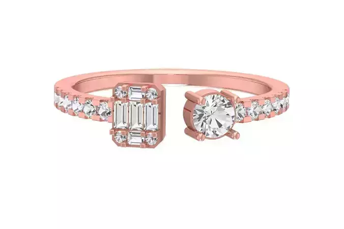 Women Open End Wedding Engagement Band Ring