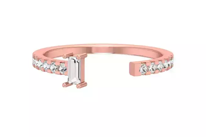 Women Open End Wedding Engagement Band Ring