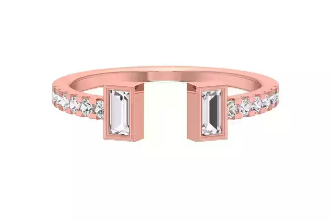 Women Open End Wedding Engagement Band Ring