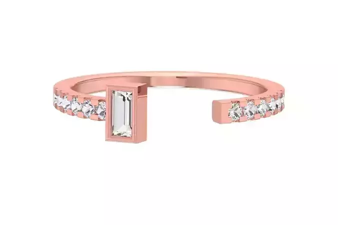 Women Open End Wedding Engagement Band Ring