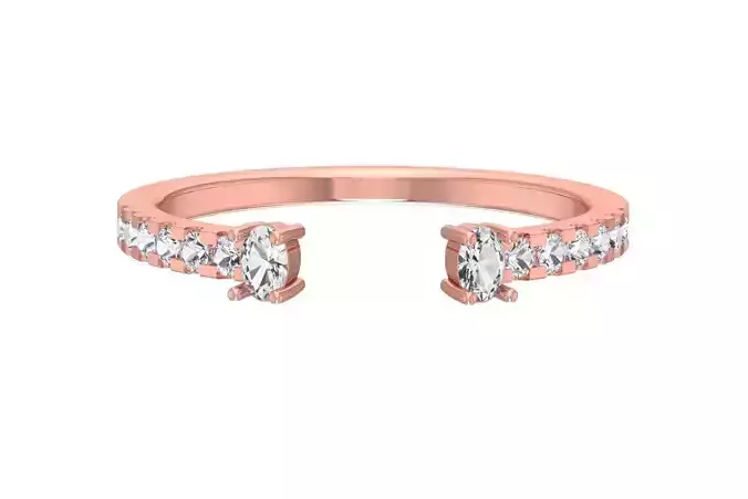 Women Open End Wedding Engagement Band Ring