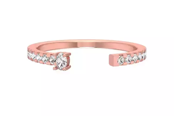 Women Open End Wedding Engagement Band Ring