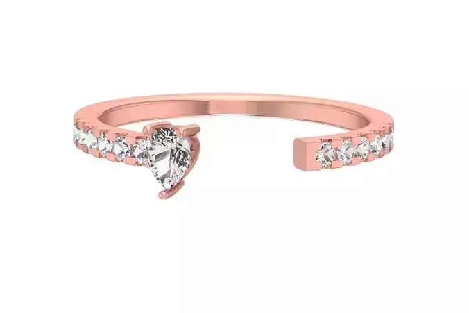 Women Open End Wedding Engagement Band Ring