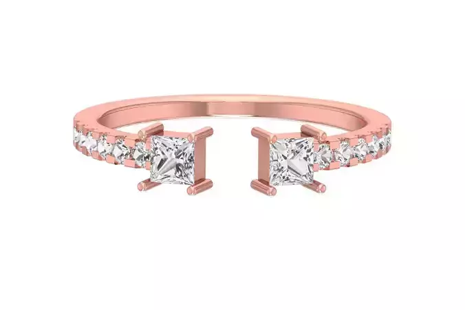 Women Open End Wedding Engagement Band Ring