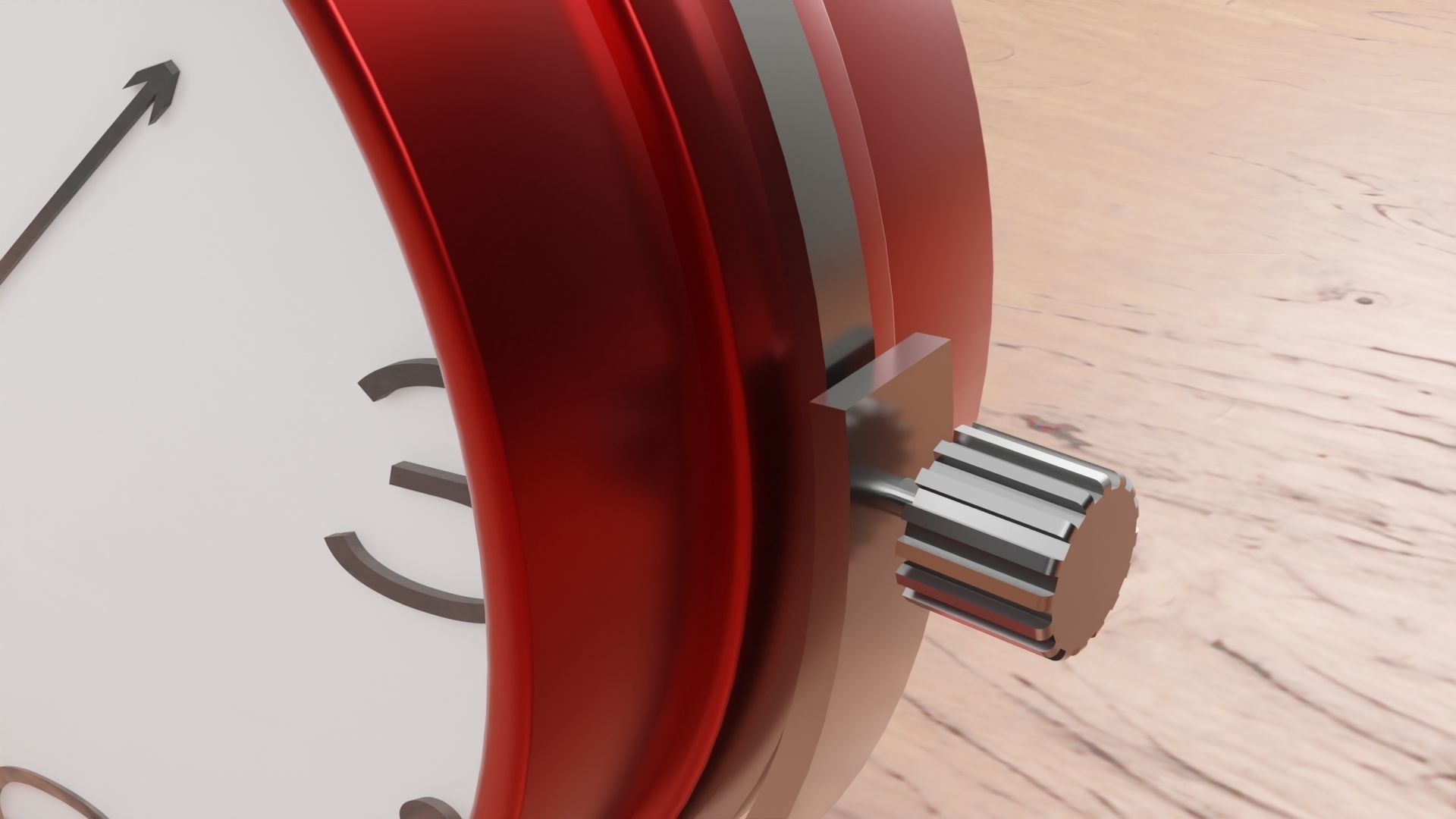 Retro Table Clock 3D model_2