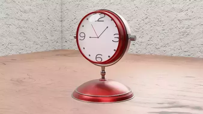 Retro Table Clock 3D model