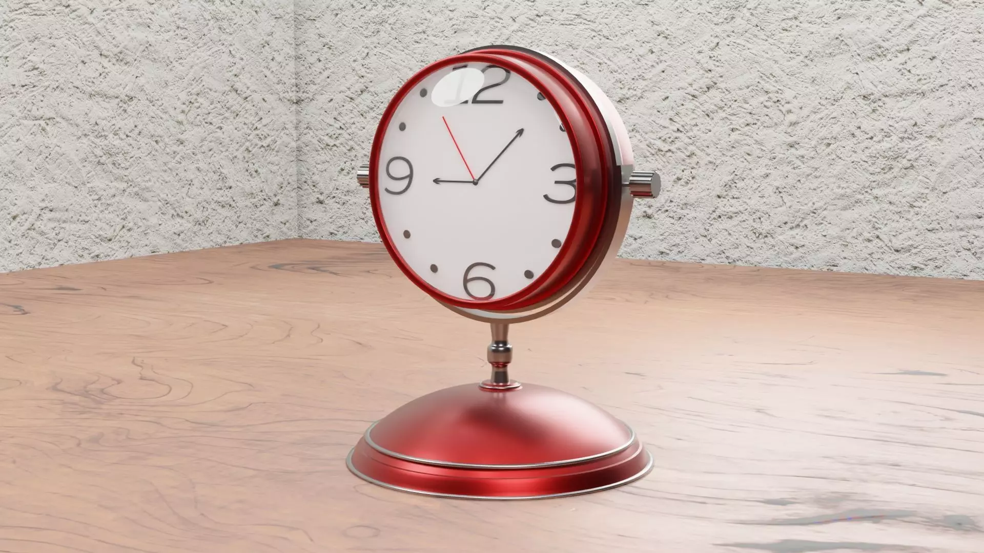 Retro Table Clock 3D model_0