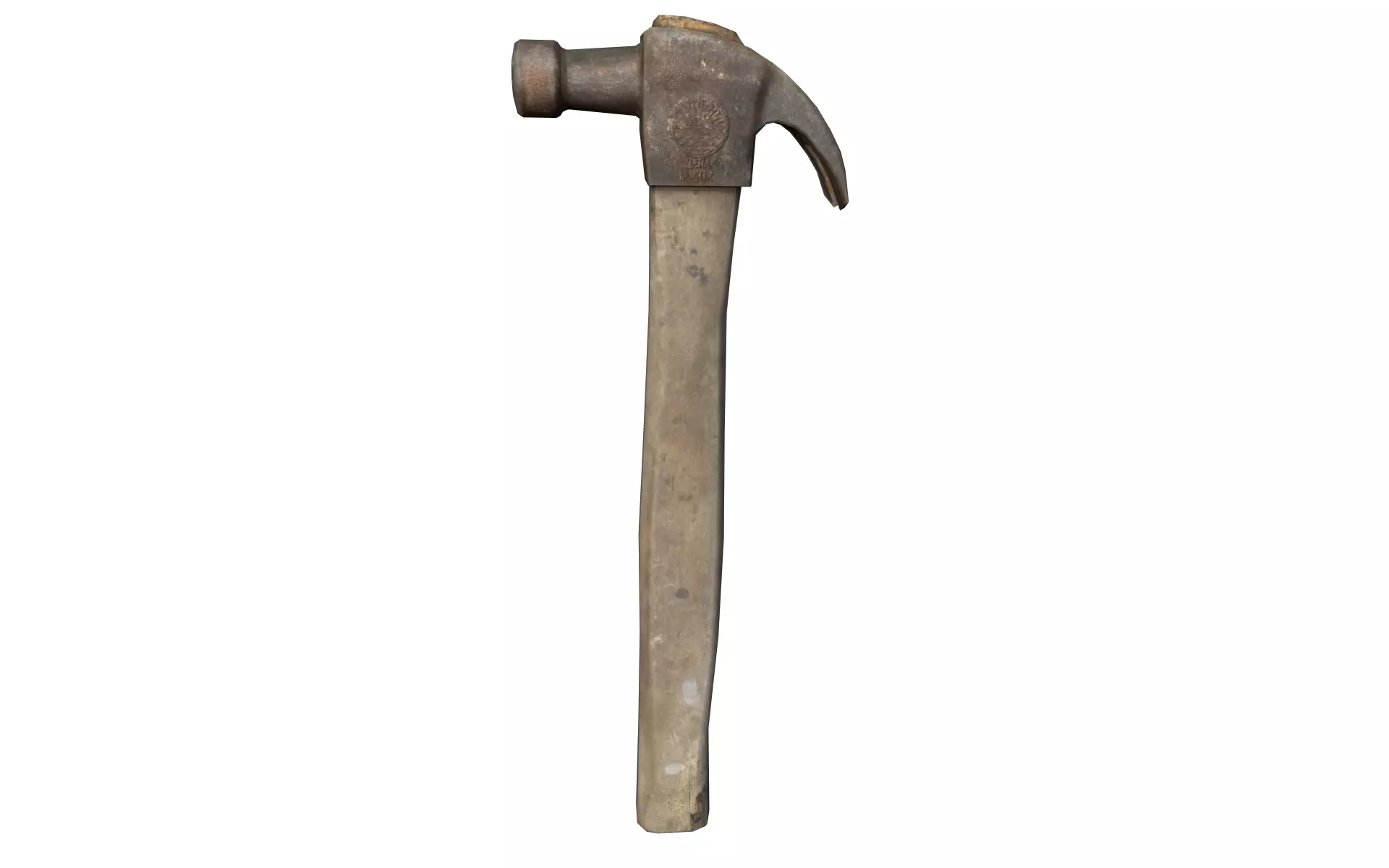 Hammer Vintage Worn Low-poly 3D model_0
