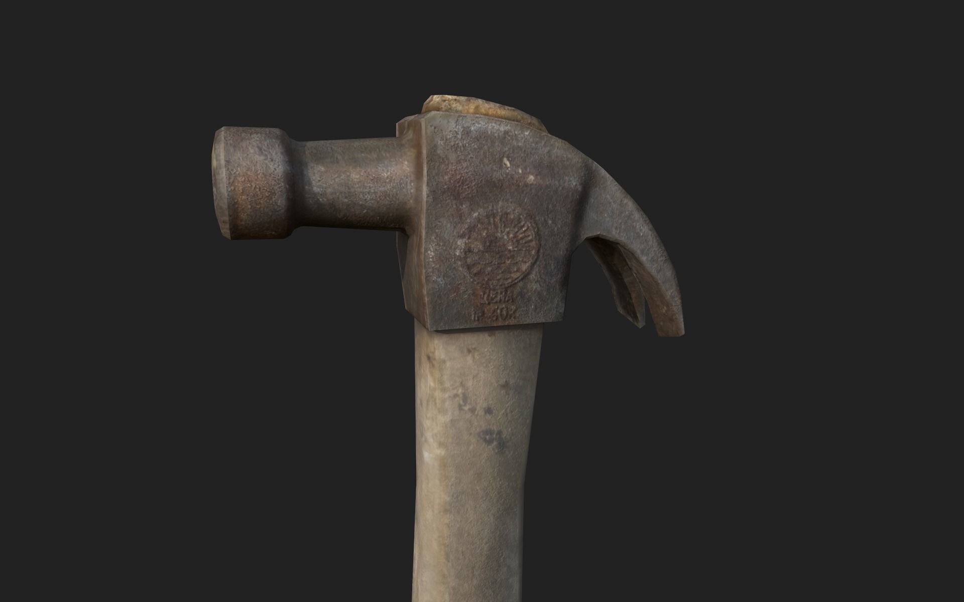 Hammer Vintage Worn Low-poly 3D model_5