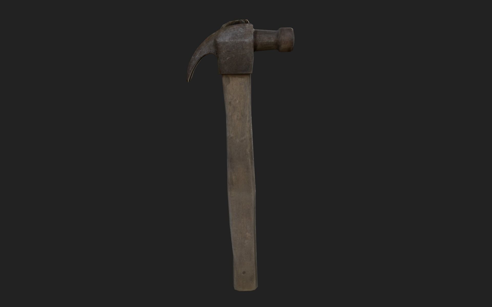 Hammer Vintage Worn Low-poly 3D model_1