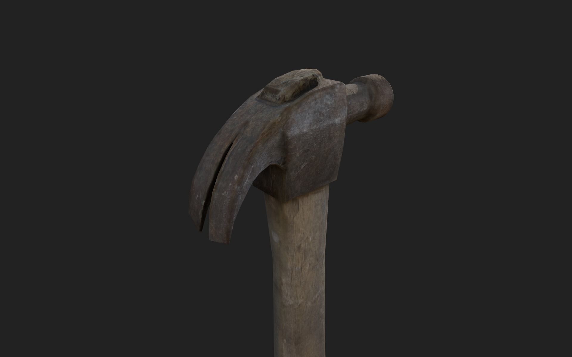 Hammer Vintage Worn Low-poly 3D model_4