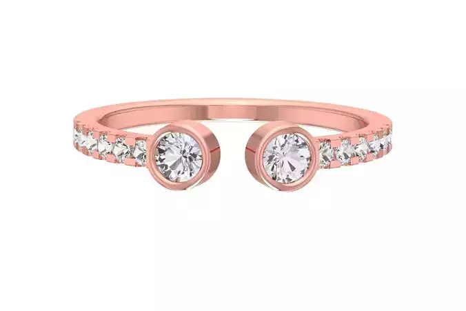 Women Open End Wedding Engagement Band Ring