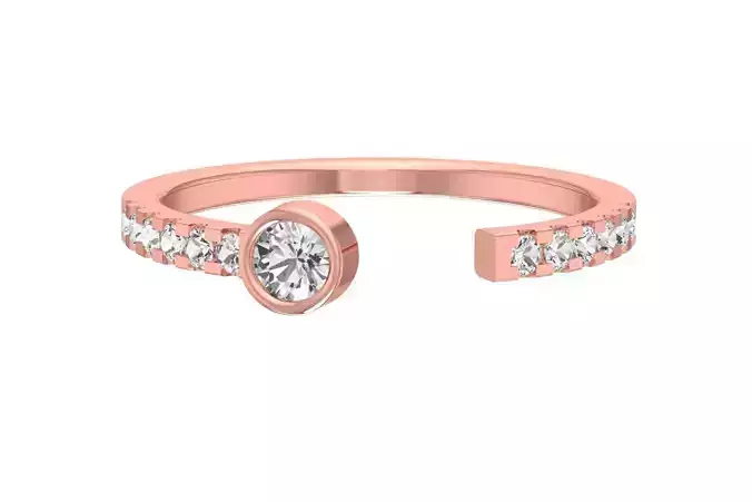 Women Open End Wedding Engagement Band Ring