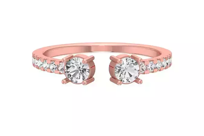 Women Open End Wedding Engagement Band Ring